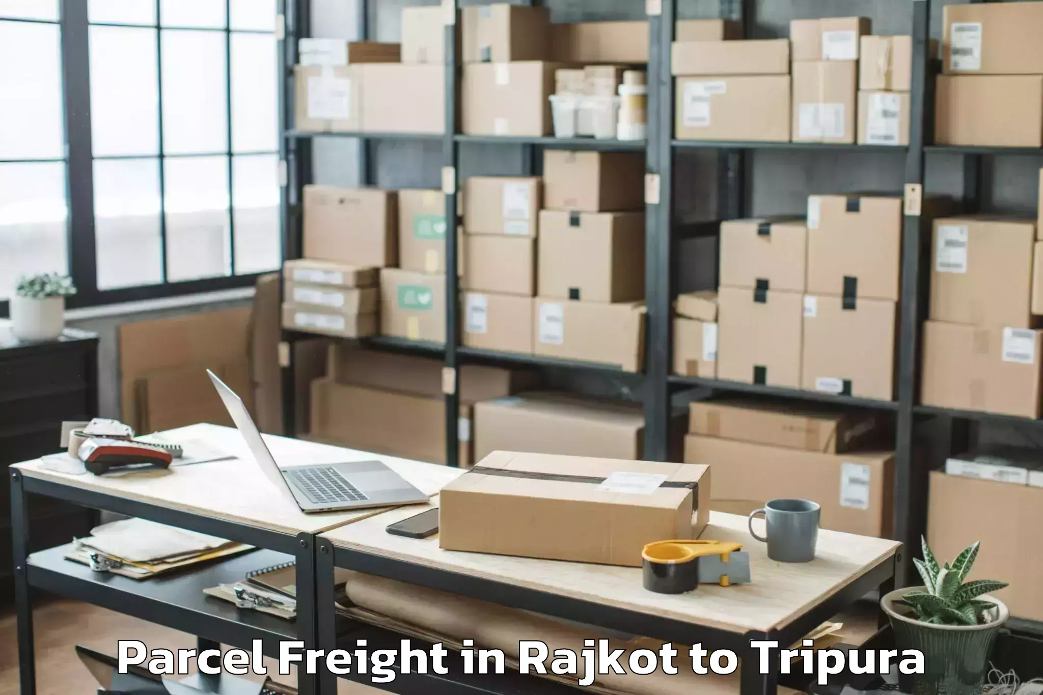 Top Rajkot to Agartala Airport Ixa Parcel Freight Available